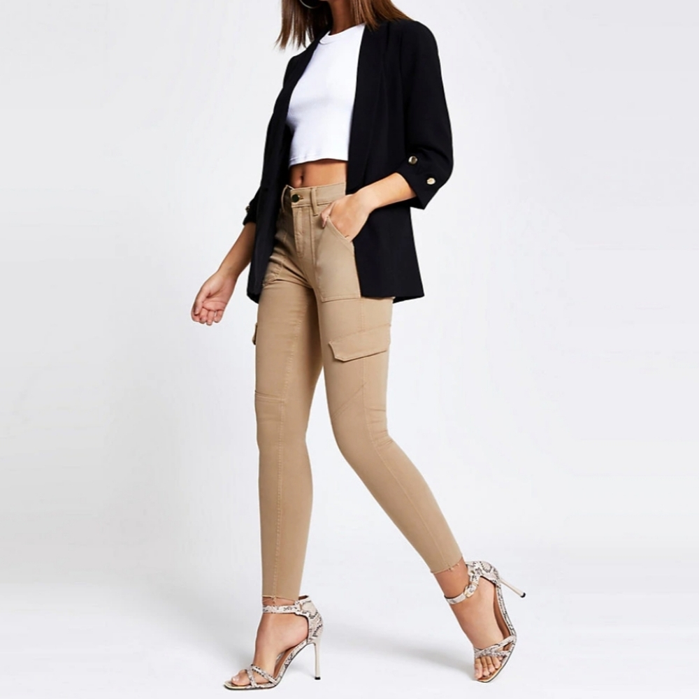 River Island Beige Utility Jean
